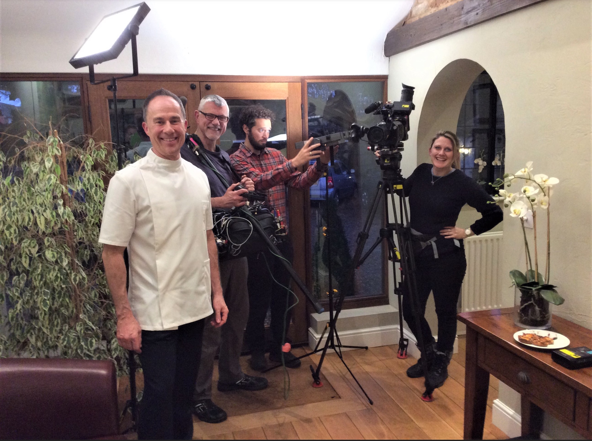 Tea break with the CH4 TV crew