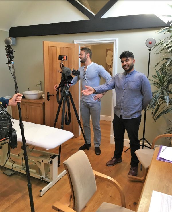 Having fun with the ‘TV Doctor’ and presenter, Dr Tamal Ray